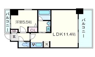 江坂駅 徒歩7分 12階の物件間取画像